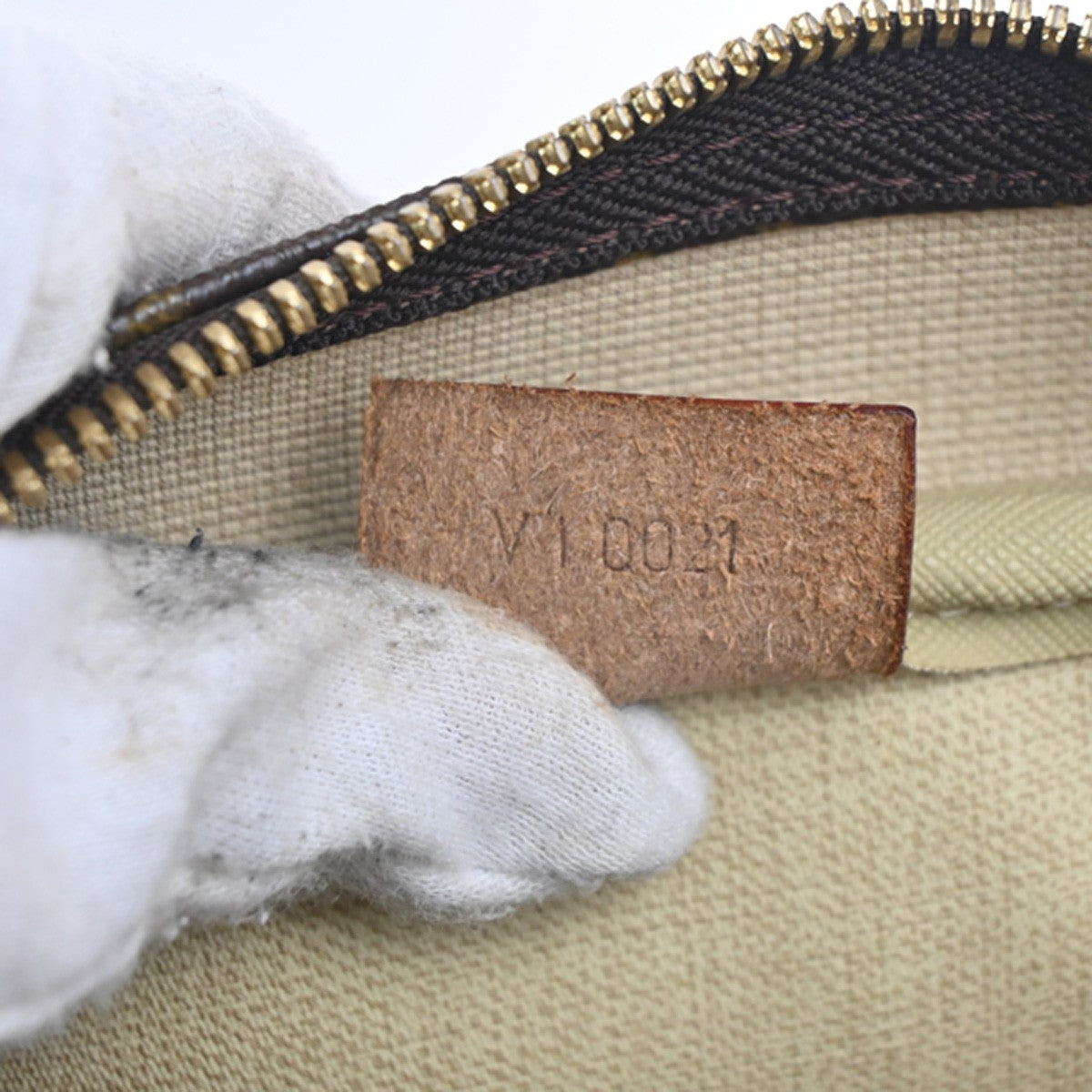 LOUIS VUITTON LV Logo Deauville Hand Bag Monogram Leather Brown M47270 13MA266