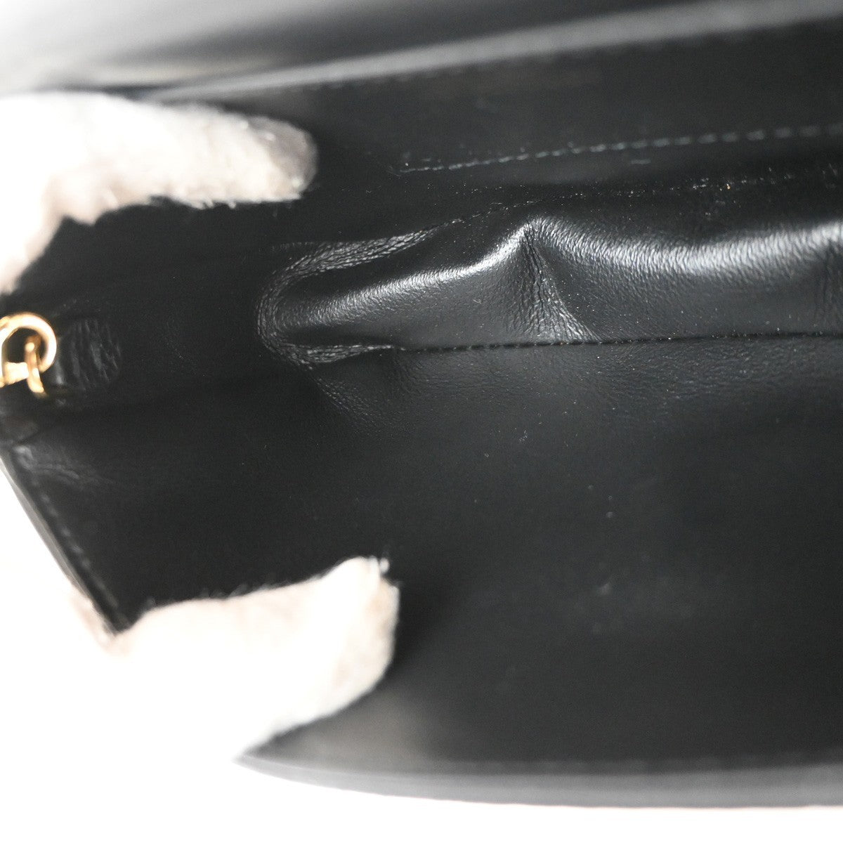 SALVATORE FERRAGAMO Glam Gancini 2Way Shoulder Bum Bag Leather Black 87KB981