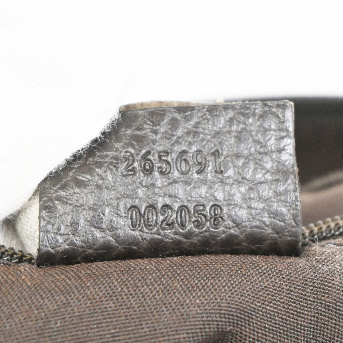 GUCCI Logo GG pattern Shoulder Bag Nylon Leather Brown Silver Italy 88EE172