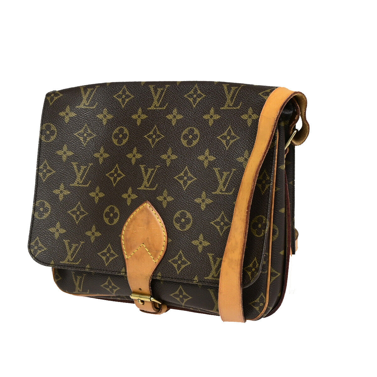 LOUIS VUITTON Cartouchiere GM Shoulder Bag Monogram Leather Brown M51252 37YF621