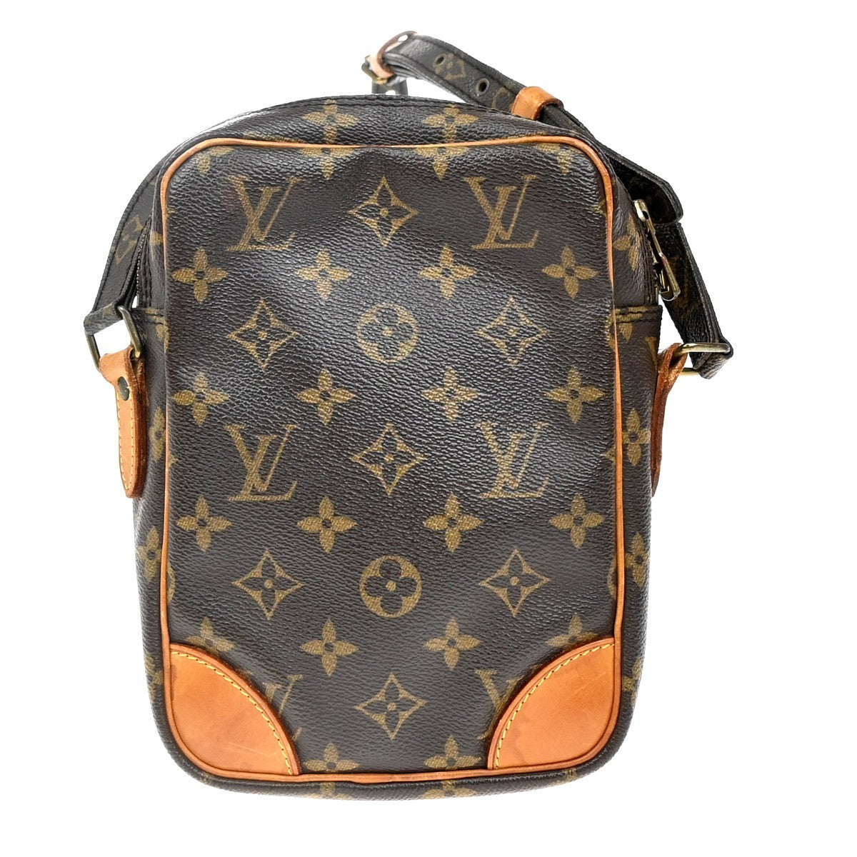 LOUIS VUITTON Danube Shoulder Bag Monogram Leather Brown France M45266 35KP275