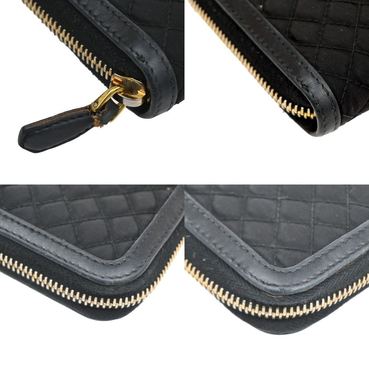 PRADA Bifold Zipper Arownd Long Wallet Tessuto Nylon Black 04CA406