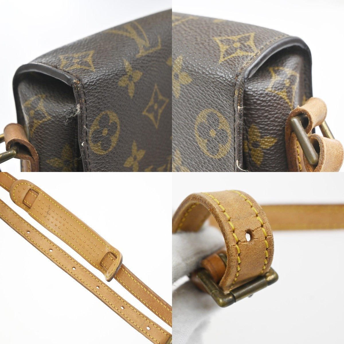 LOUIS VUITTON Saint Cloud MM Shoulder Bag Monogram Leather Brown M51243 39MA506