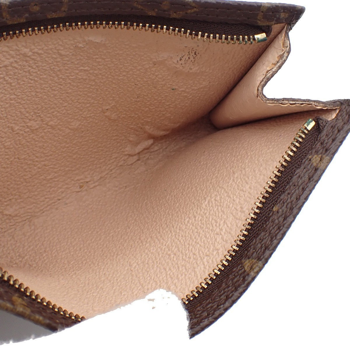 LOUIS VUITTON Logo BUCKET PM Pouch Bag Monogram Leather Brown France 60KB736