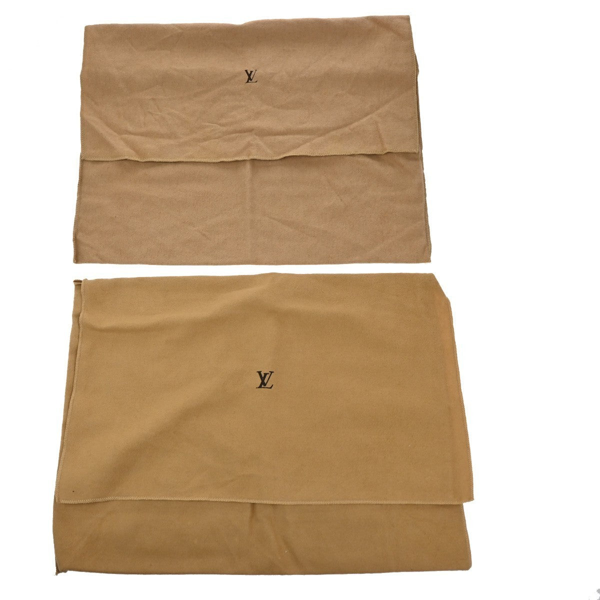LOUIS VUITTON Logo 10 Set Dust Bag Drawstring Canvas Cotton Beige Brown 01KB886