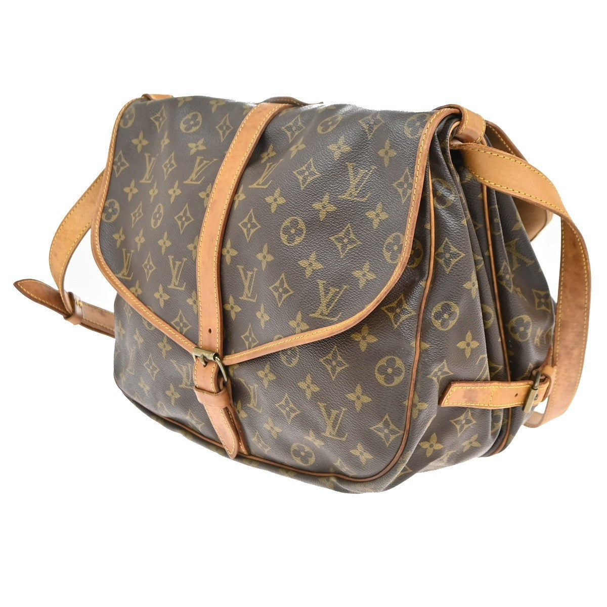 LOUIS VUITTON Saumur 35 Shoulder Bag Monogram Leather BN France M42254 87EG369