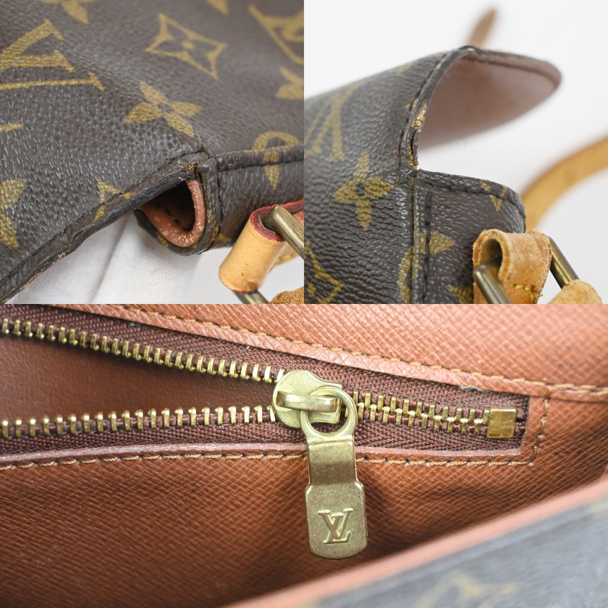 LOUIS VUITTONI Chantilly MM Shoulder Bag Monogram Leather Brown M51233 65AA213