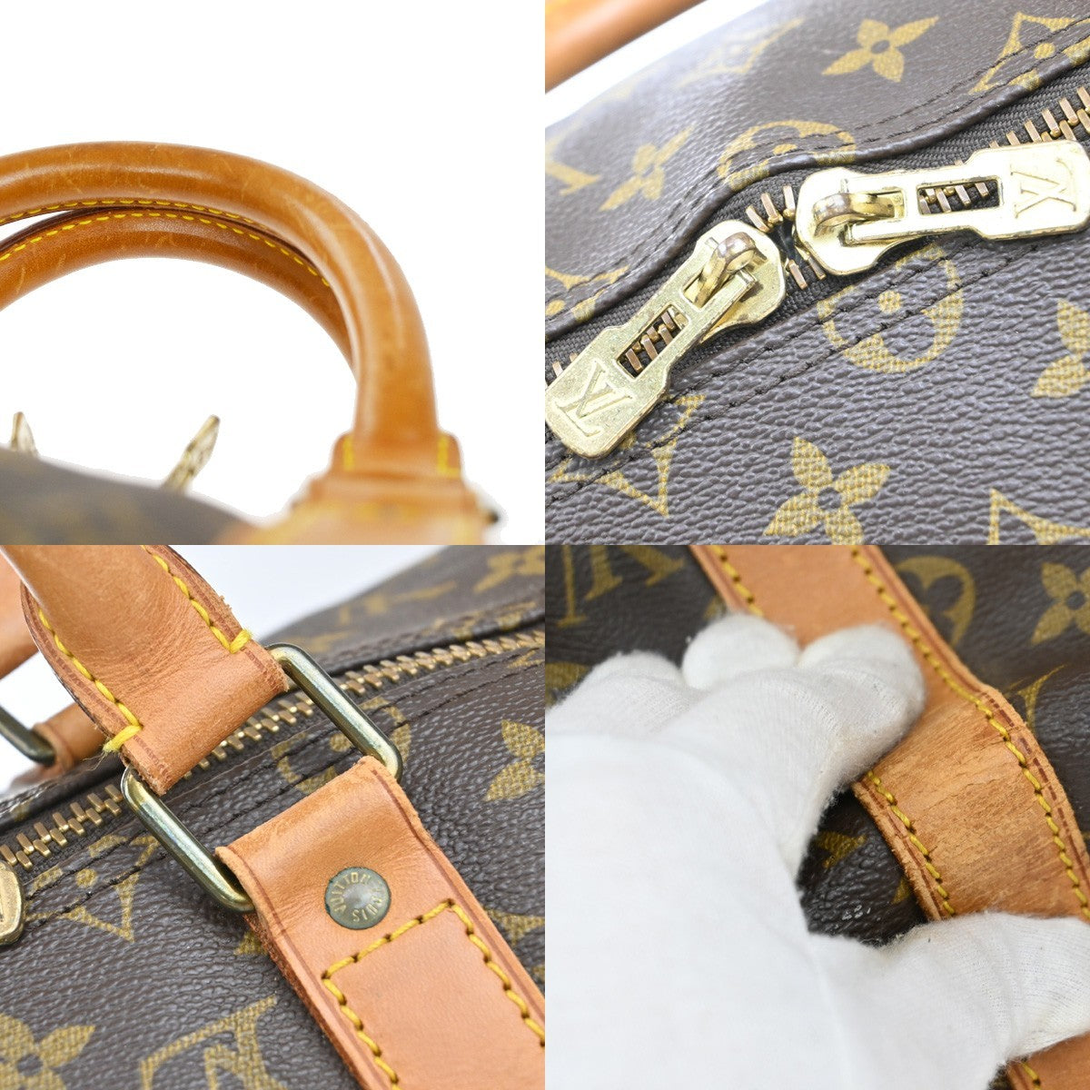 LOUIS VUITTON Keepall Bandouliere 50 2Way Hand Bag Monogram Brown M41416 72EF842