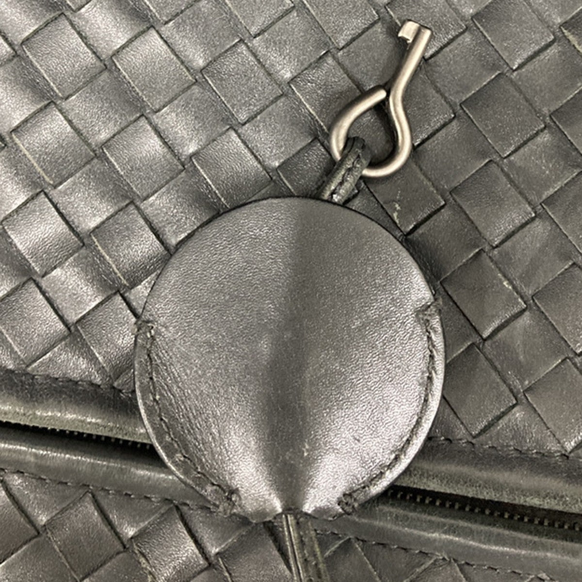 BOTTEGA VENETA Intrecciato Hand Bag Business Bag Leather Gray Italy 31KA816