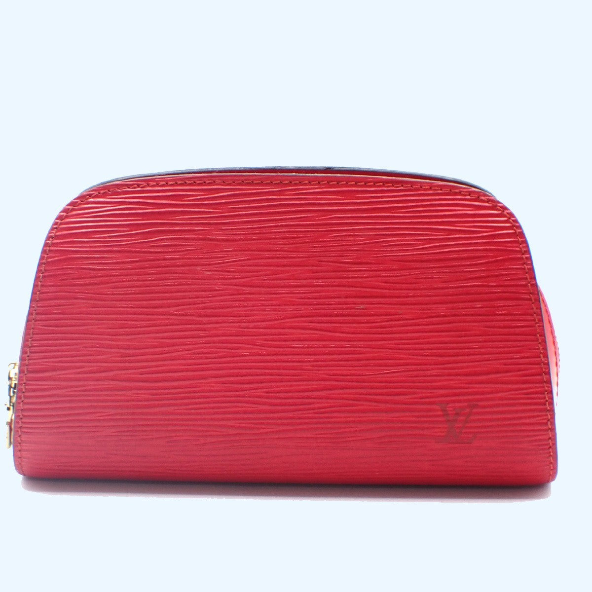 LOUIS VUITTON LV Logo Dauphine PM Pouch Bag Epi Leather Red M48447 05KC868