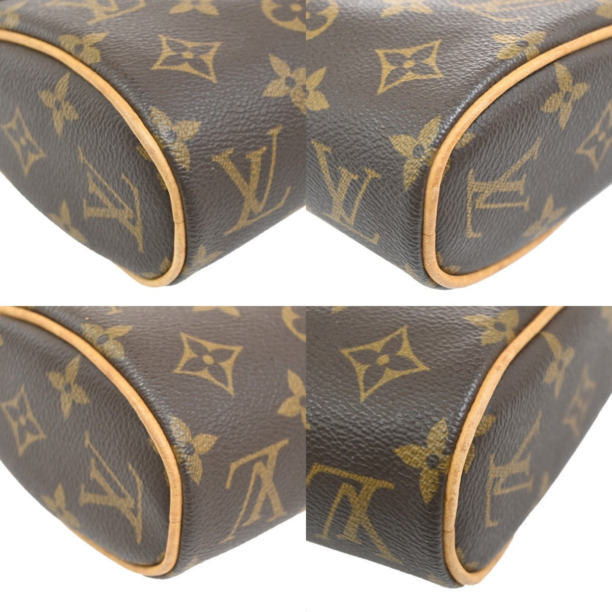 LOUIS VUITTON Sonatine Hand Bag Monogram Leather Brown France M51902 74MA597