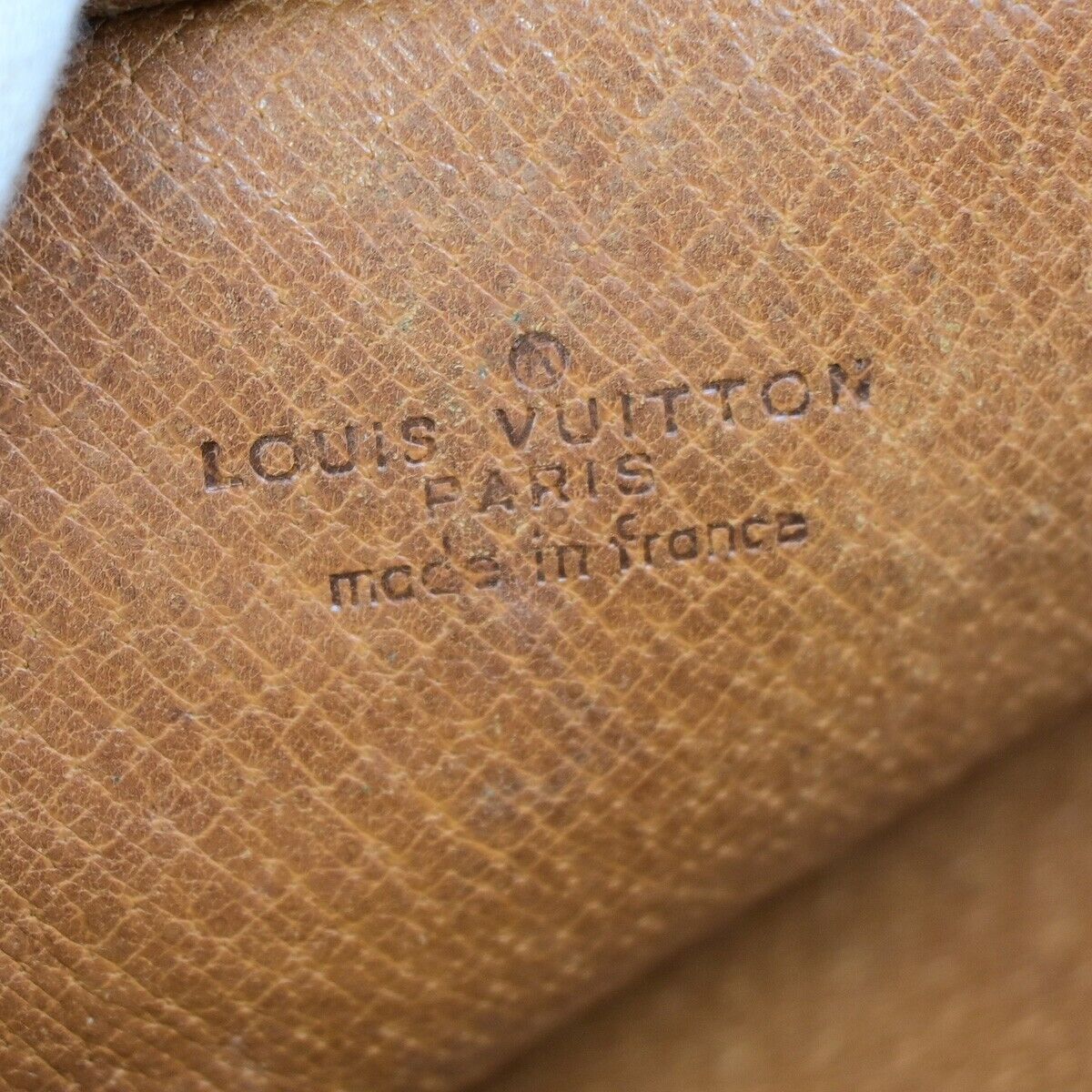 LOUIS VUITTON LV Logo Clutch Hand Bag Monogram Leather Brown france 01EC999