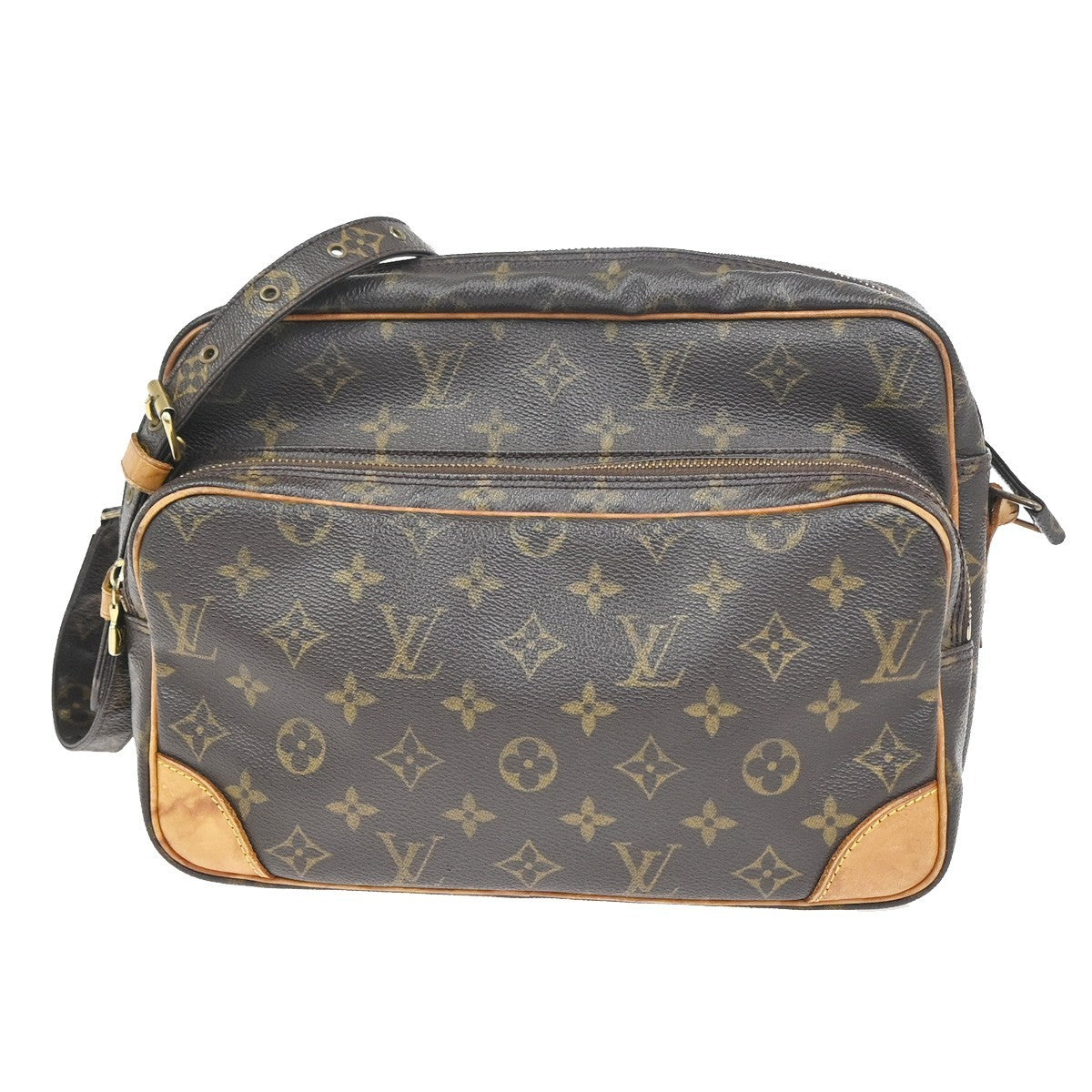 LOUIS VUITTON Nile Crossbody Shoulder Bag Monogram Leather Brown M45244 81ZA337