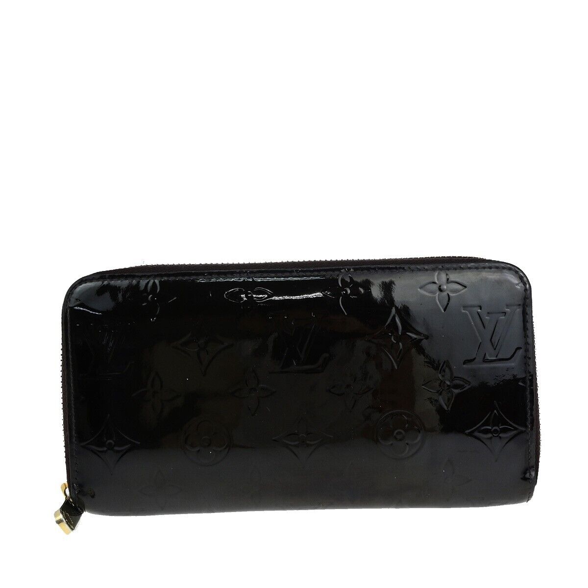 LOUIS VUITTON Zippy Long Wallet Monogram Vernis Leather Amarante M93522 67EB376