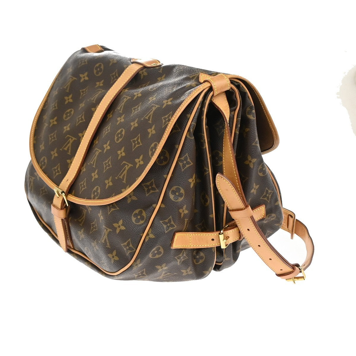 LOUIS VUITTON Saumur 35 Shoulder Bag Monogram Leather BN France M42254 28YJ105