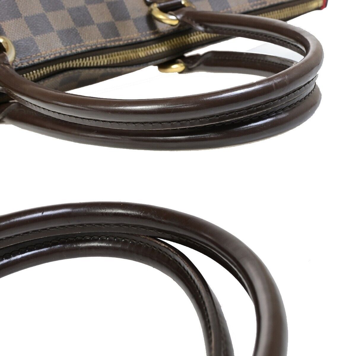LOUIS VUITTON Saleya MM Shoulder Bag Damier Ebene Leather Brown N51182 72EC496