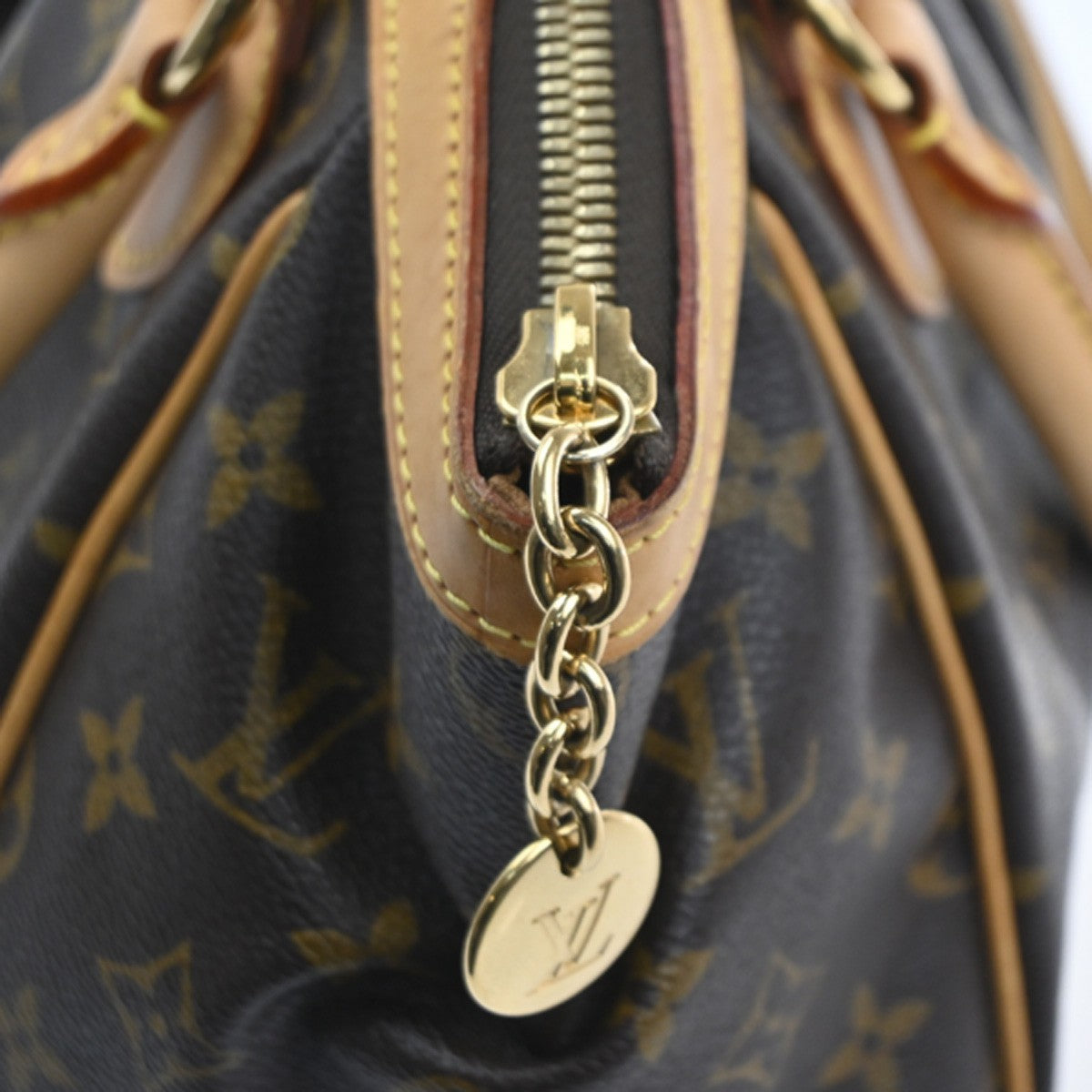 LOUIS VUITTON Tivoli PM Hand Bag Monogram Leather Brown France M40143 600RL749