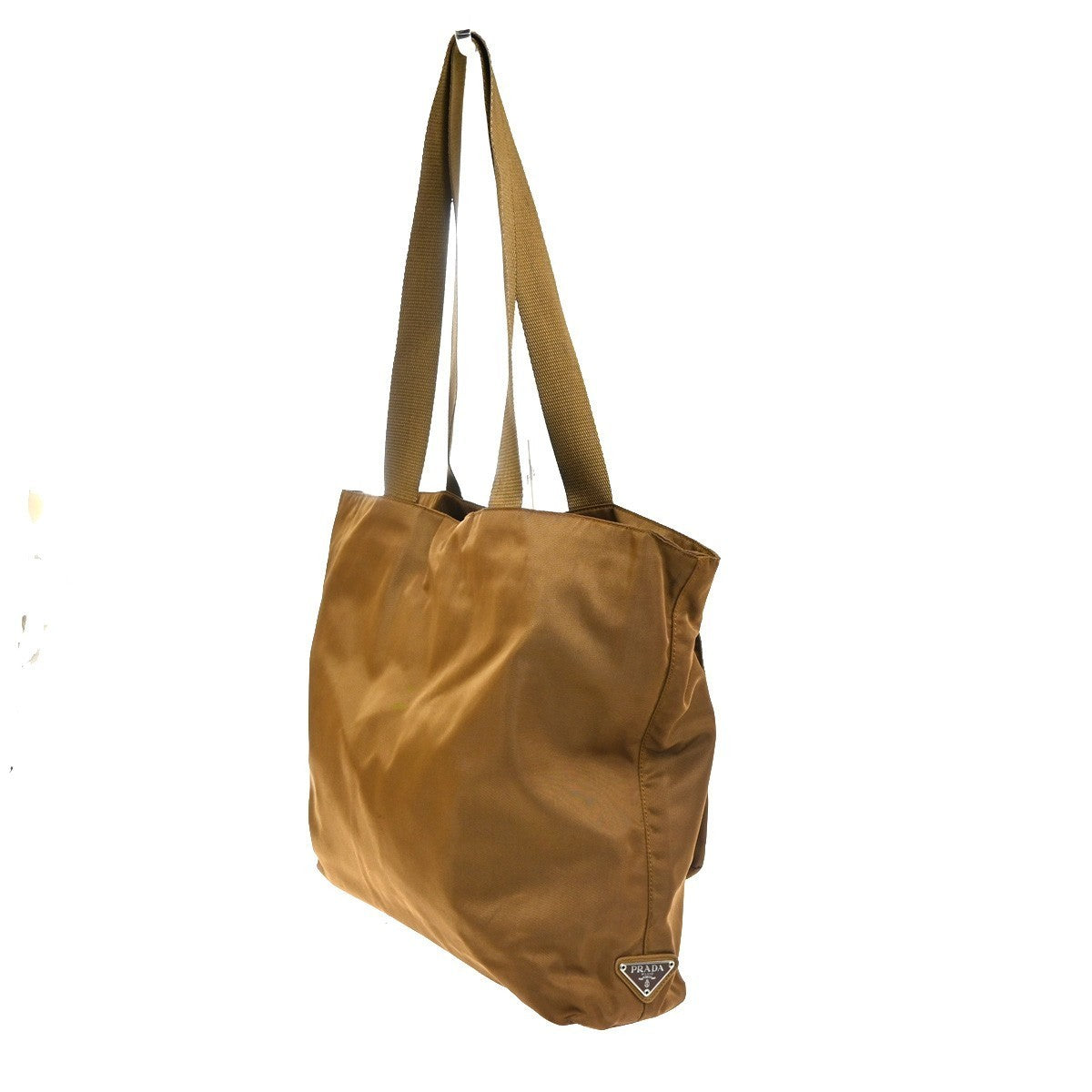 PRADA MILANO Shoulder Bag Nylon Canvas Leather Brown GHW Italy 62TA707