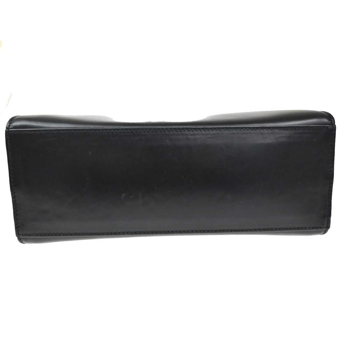 Salvatore Ferragamo Logo Vara flap Hand bag Leather Black GHW Italy 62MA110