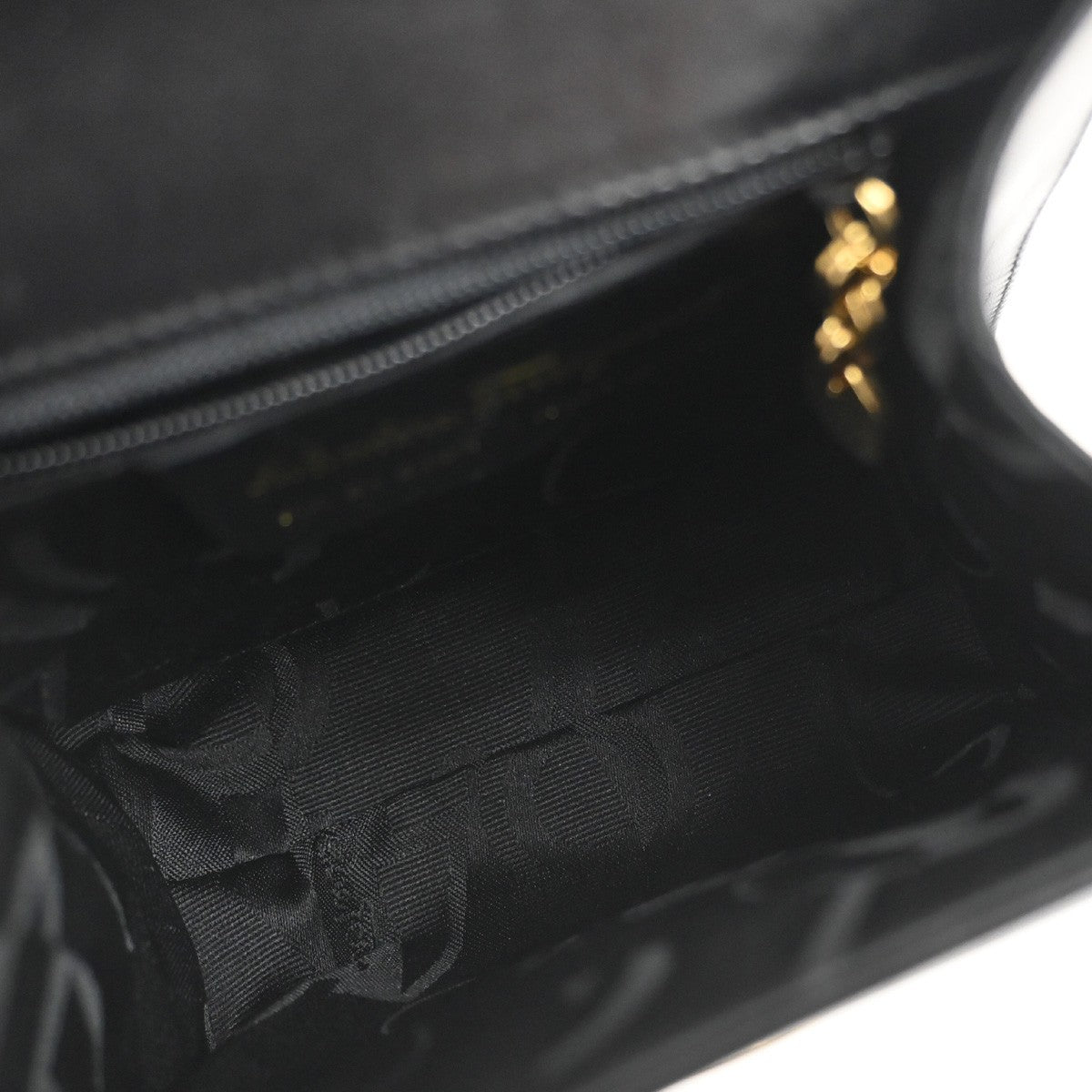 SALVATORE FERRAGAMO Logo Vara 2Way Hand Bag Canvas Leather Black GHW 85YH821
