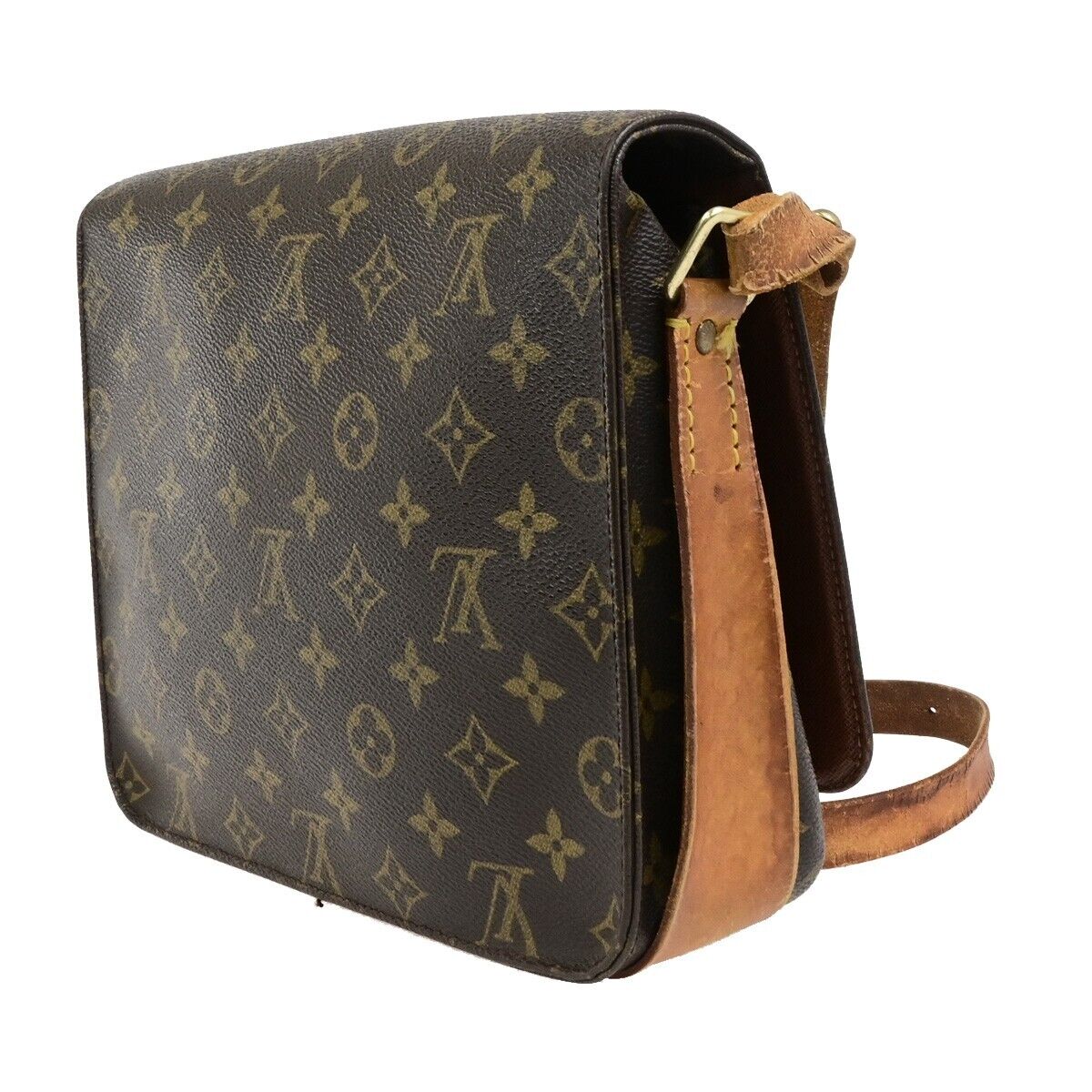 LOUIS VUITTON Cartouchiere GM Shoulder Bag Monogram Leather Brown M51252 61ED503