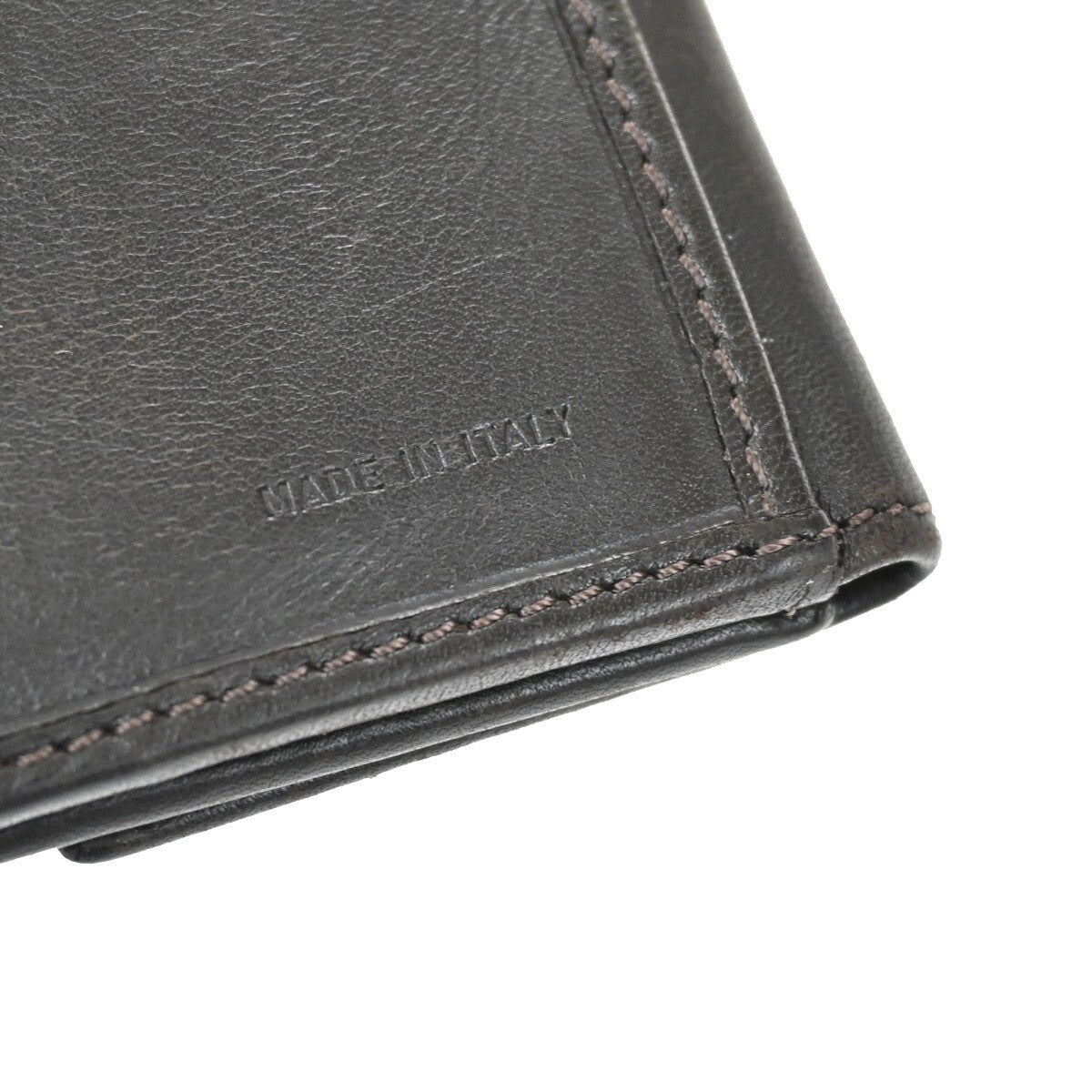 FENDI Logo Zucca Pattern Bifold Wallet Canvas Leather Brown Italy 08EE278