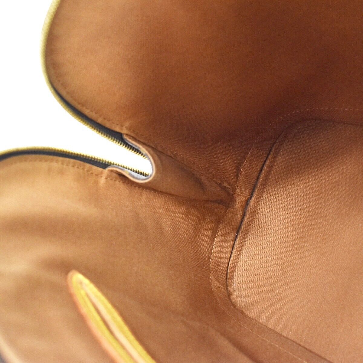 LOUIS VUITTON LV Logo Alma Hand Bag Monogram Leather Brown France M51130 83EA822