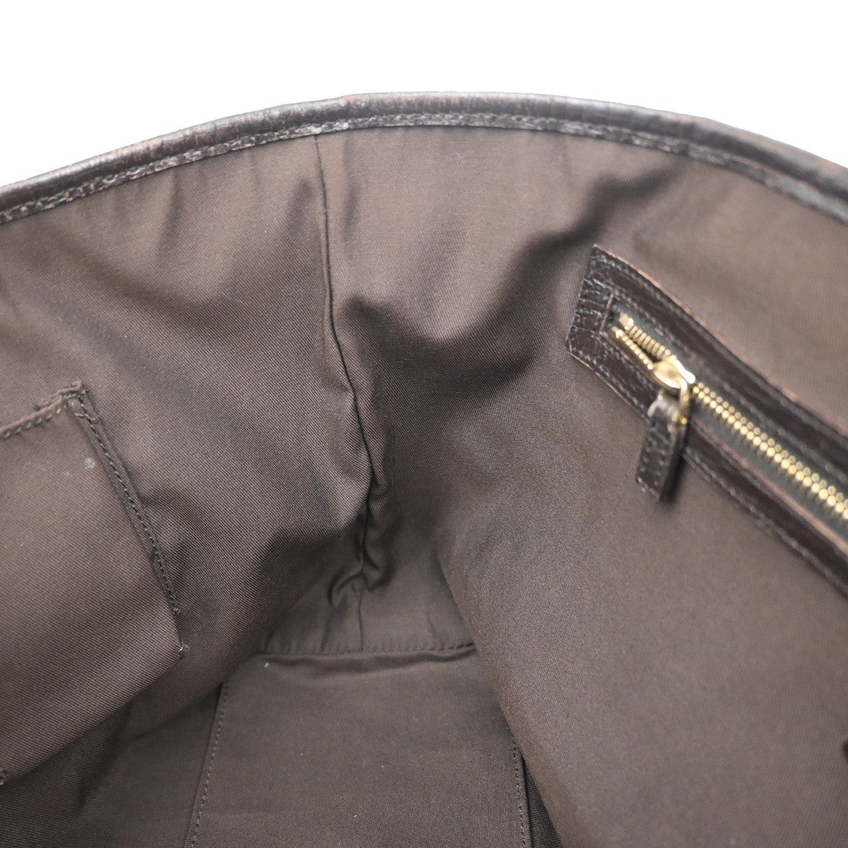 GUCCI Logo Sherry GG Pattern Shoulder Bag Canvas Leather Brown Italy 34YH198