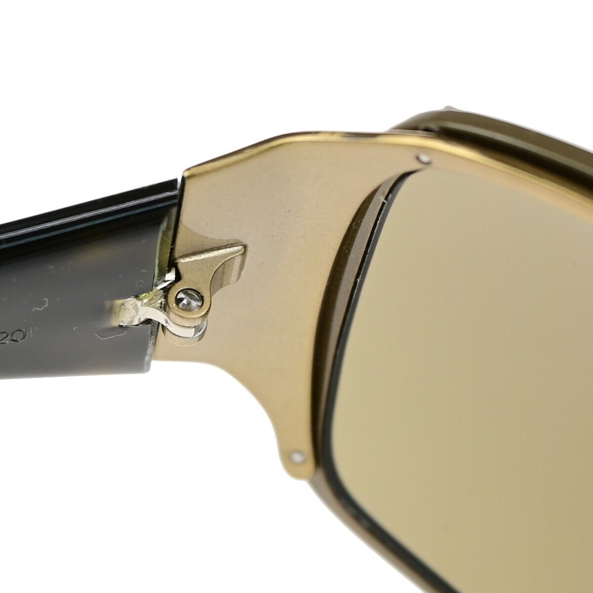 BOTTEGA VENETA Logo Sunglasses BV 22/S Metal Plastic Brown Gold Italy 02KA492