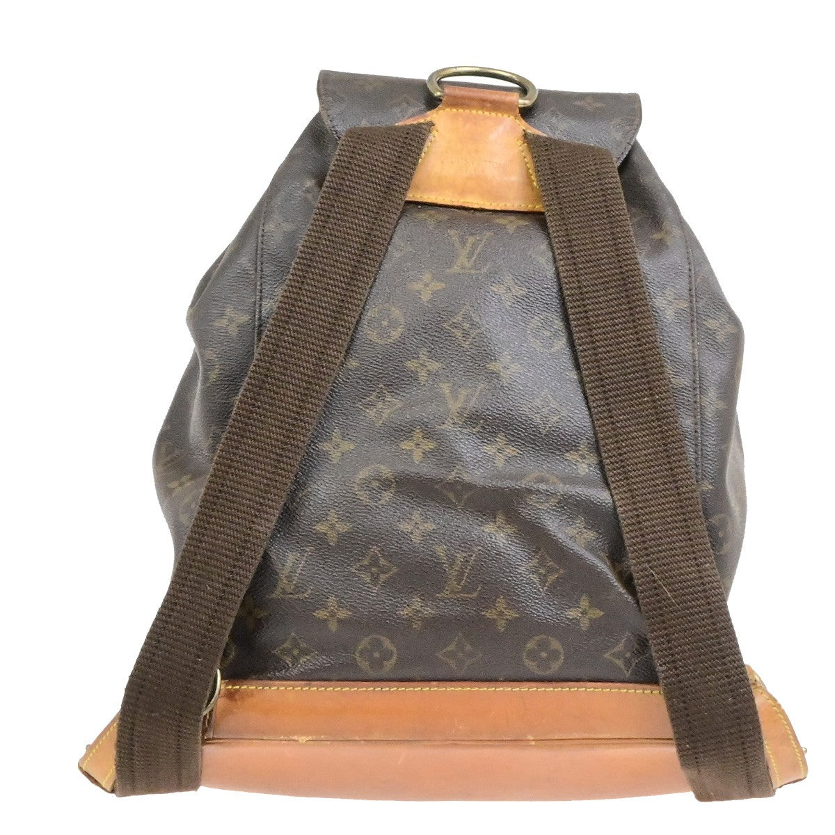 LOUIS VUITTON Montsouris GM Backpack Bag Monogram Leather Brown M51135 33YH110