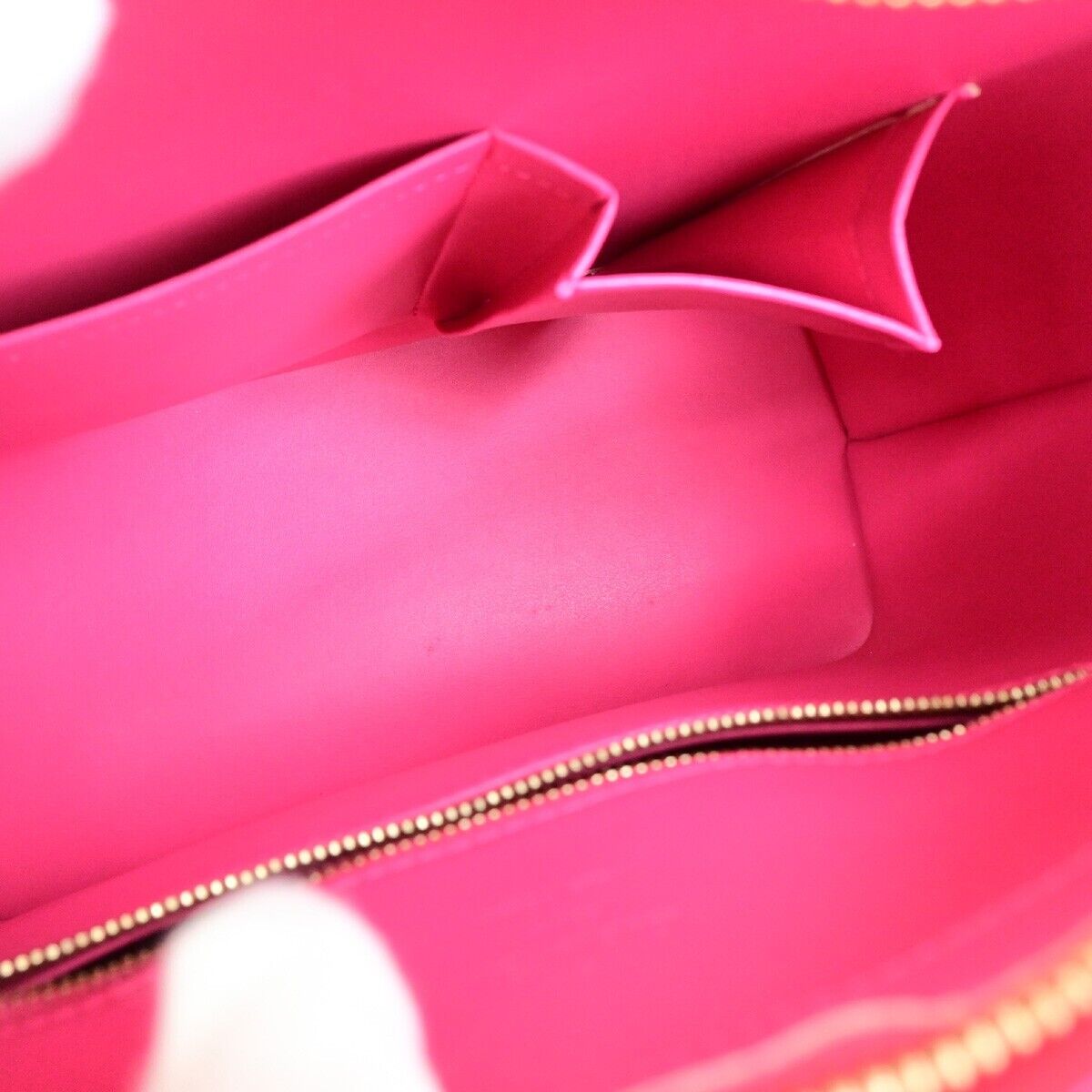 LOUIS VUITTON Houston Shoulder Bag Monogram Vernis Fuchsia Pink M91219 11FB190