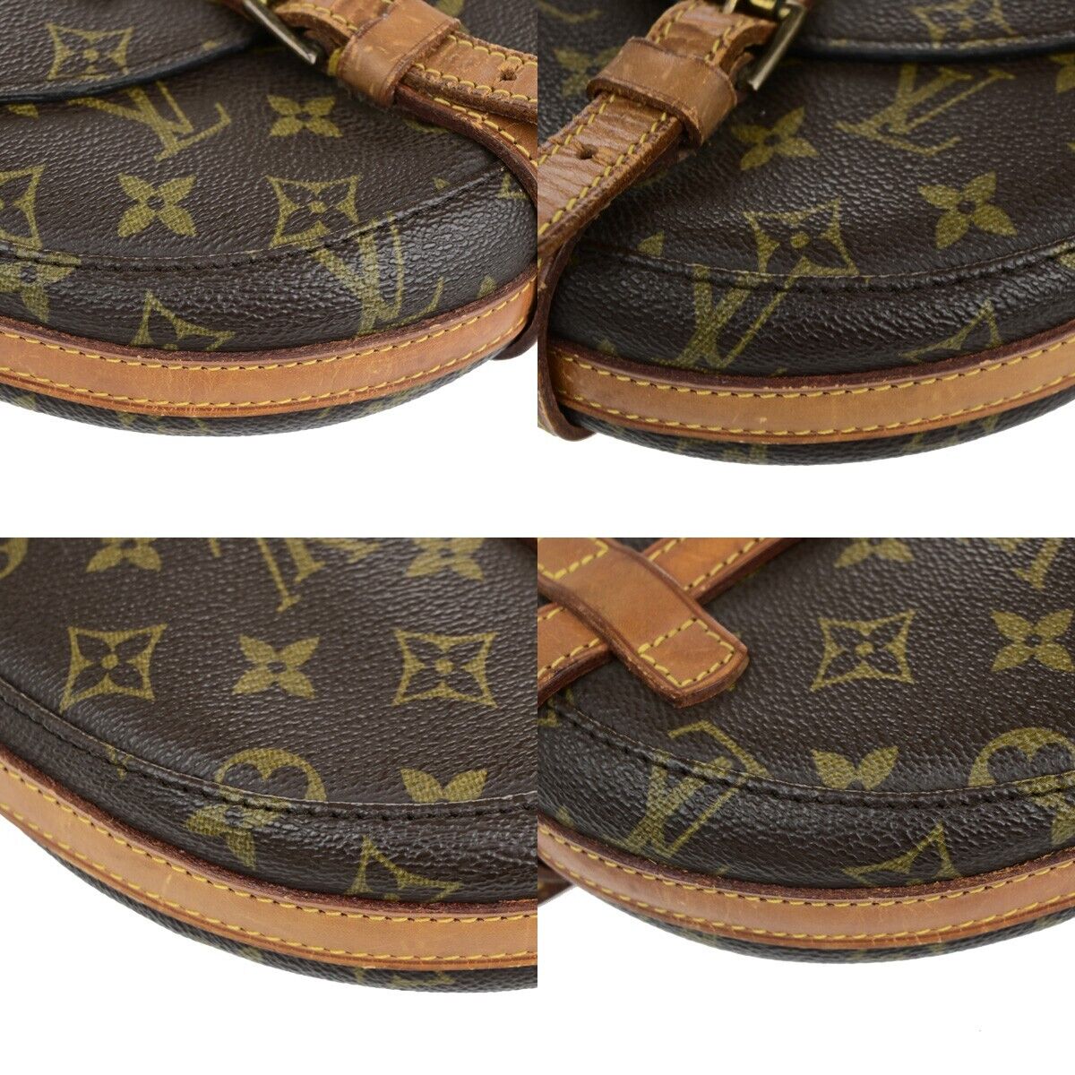 LOUIS VUITTON Chantilly PM Shoulder Bag Monogram Leather Brown M51234 62EC997