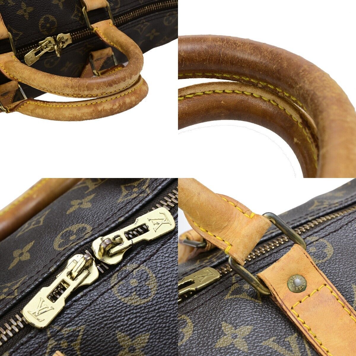 LOUIS VUITTON Keepall 45 Travel Hand Bag Monogram Leather Brown M41428 62ED183