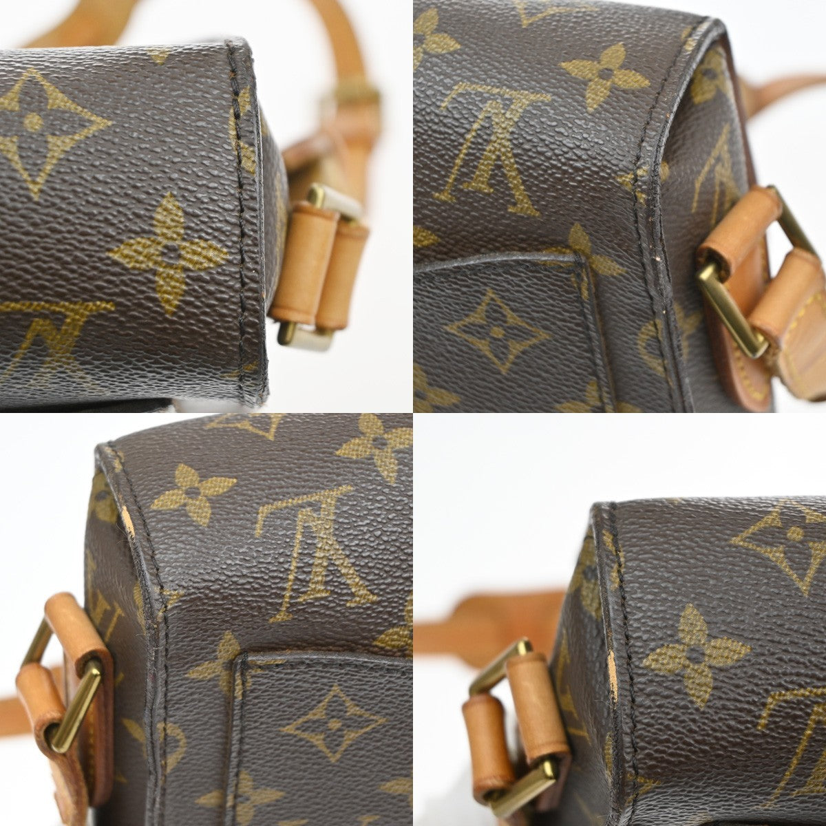 LOUIS VUITTON Saint Cloud GM Shoulder Bag Monogram Leather Brown M51242 86SA019