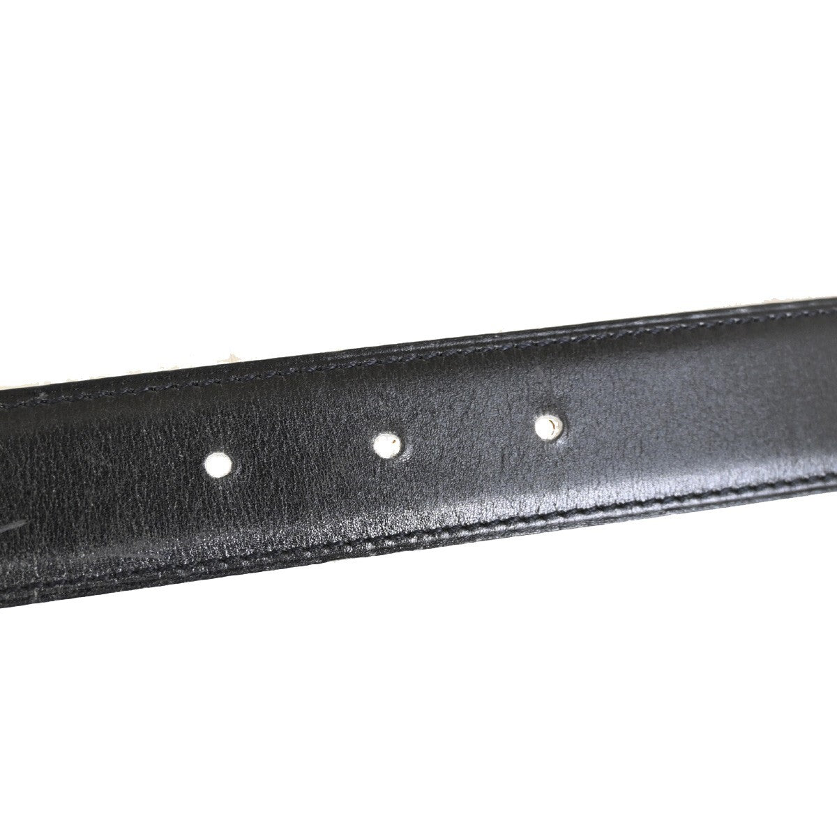 HERMES H Logo Constance Reversible Buckle Belt Leather Black Brown 82RF277