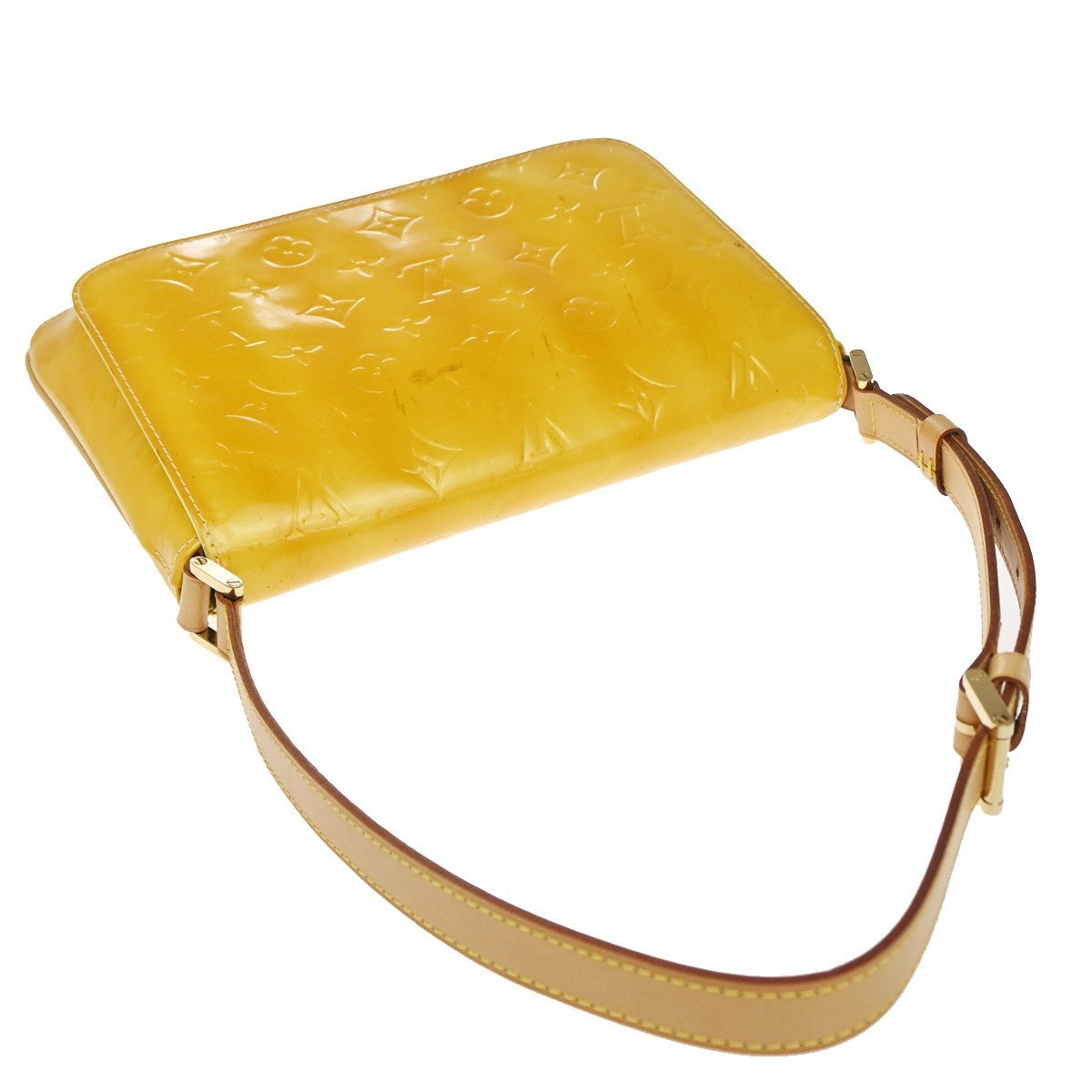 LOUIS VUITTON Thompson Street Shoulder Bag Monogram Vernis Yellow M91071 65KC803
