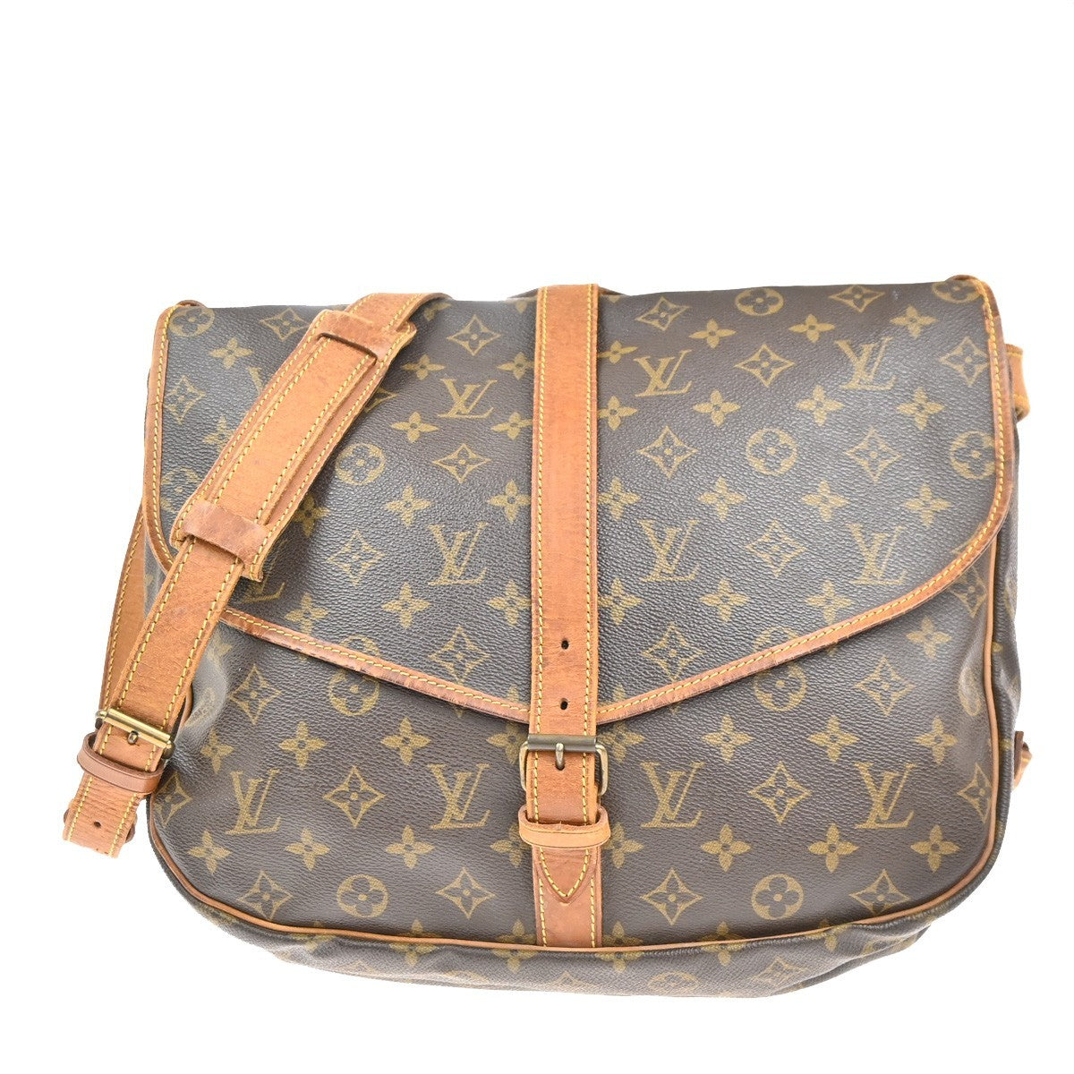 LOUIS VUITTON Saumur 35 Shoulder Bag Monogram Leather BN France M42254 31MA327