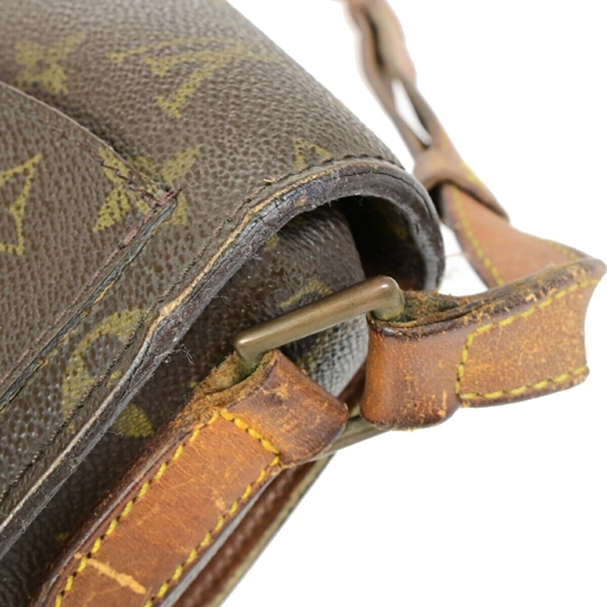 LOUIS VUITTON Saint Cloud GM Shoulder Bag Monogram Leather Brown M51242 63EB718