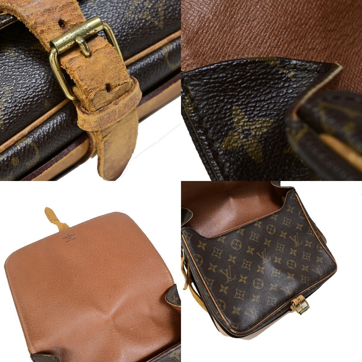 LOUIS VUITTON Cartouchiere GM Shoulder Bag Monogram Leather Brown M51252 65EB522