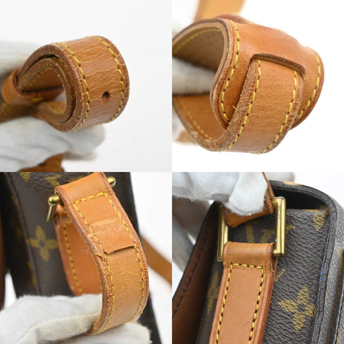 LOUIS VUITTON Saint Cloud GM Shoulder Bag Monogram Leather Brown M51242 86SA019