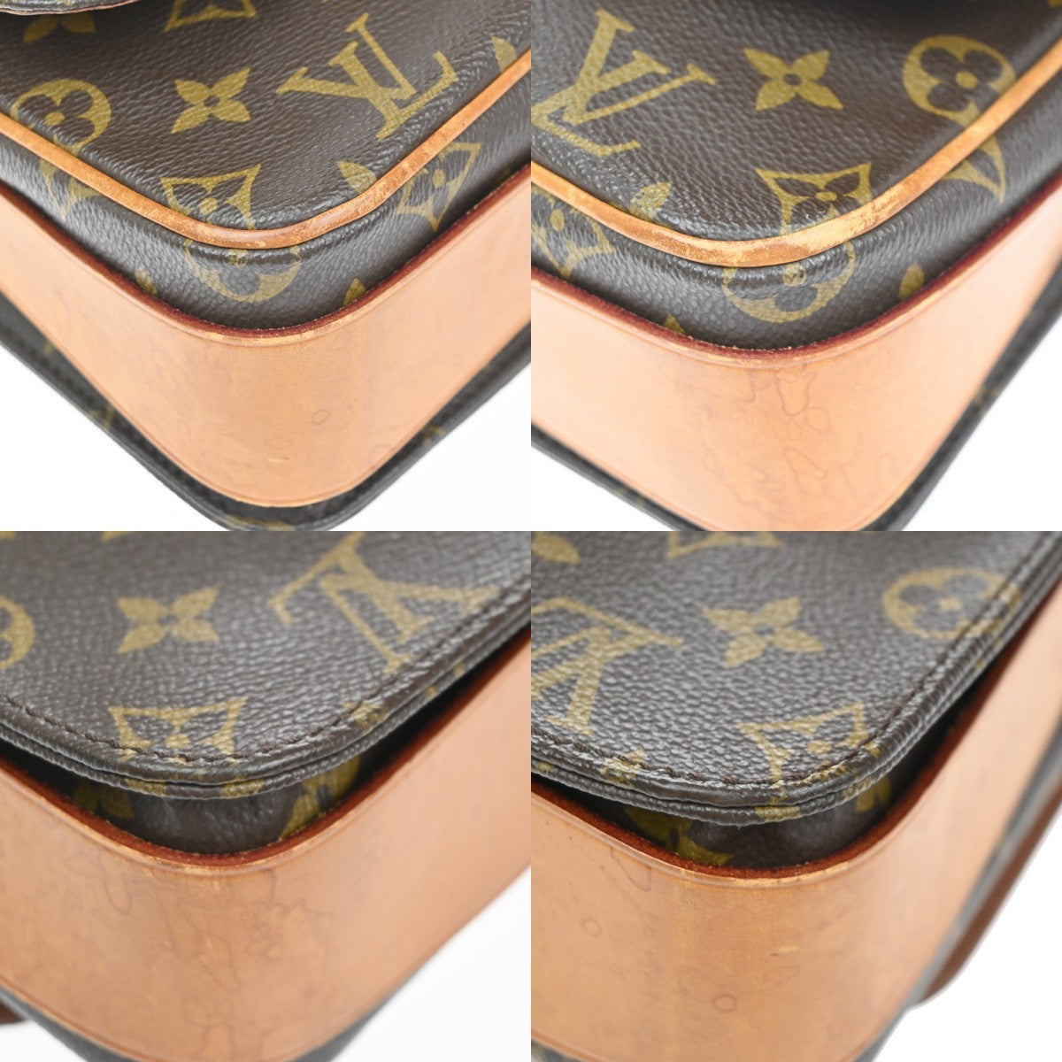 LOUIS VUITTON Cartouchiere GM Shoulder Bag Monogram Leather Brown M51252 88KC813