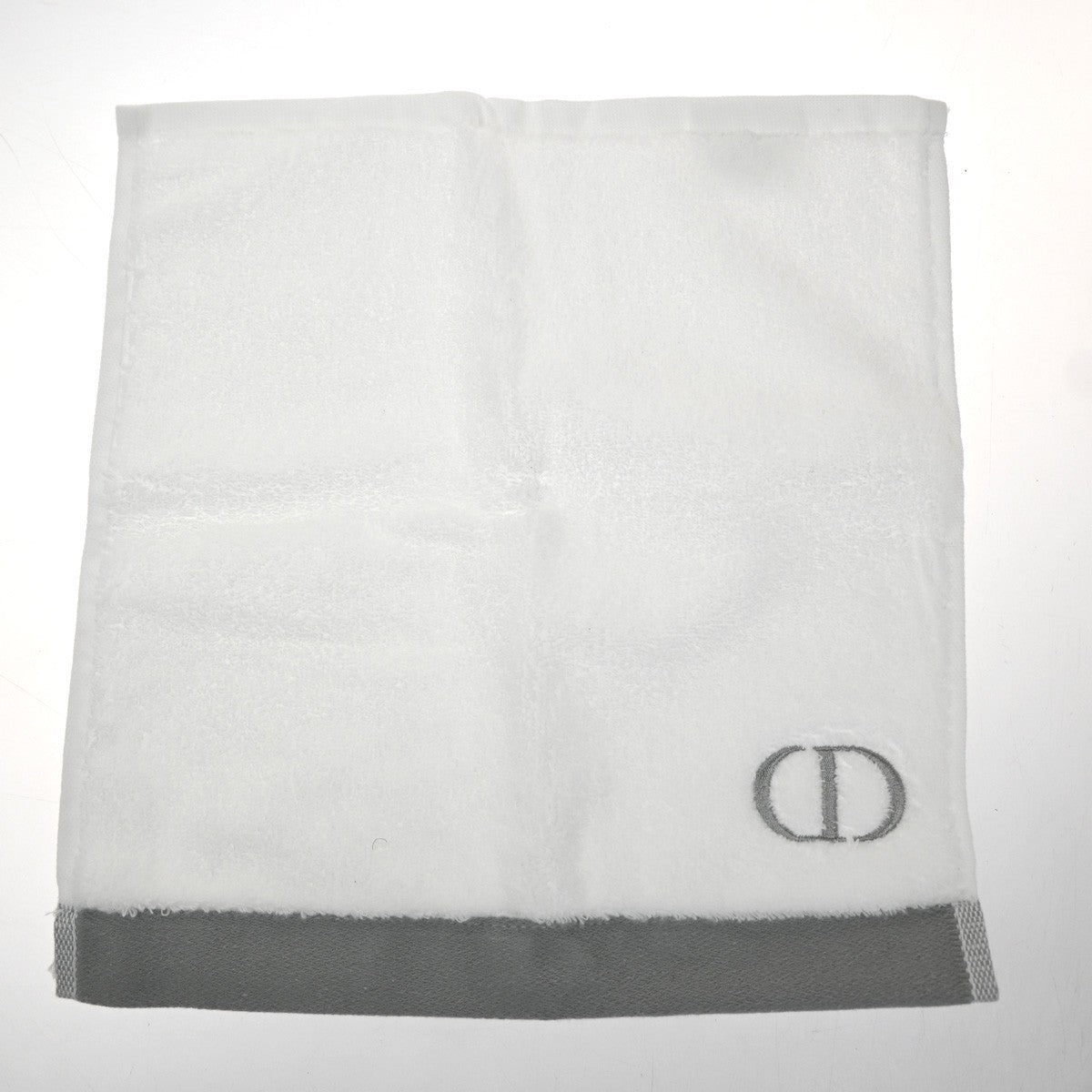 CHRISTIAN DIOR 3Set Novelty Towel Mesh Drawstring Canvas Pouch White 02KC451