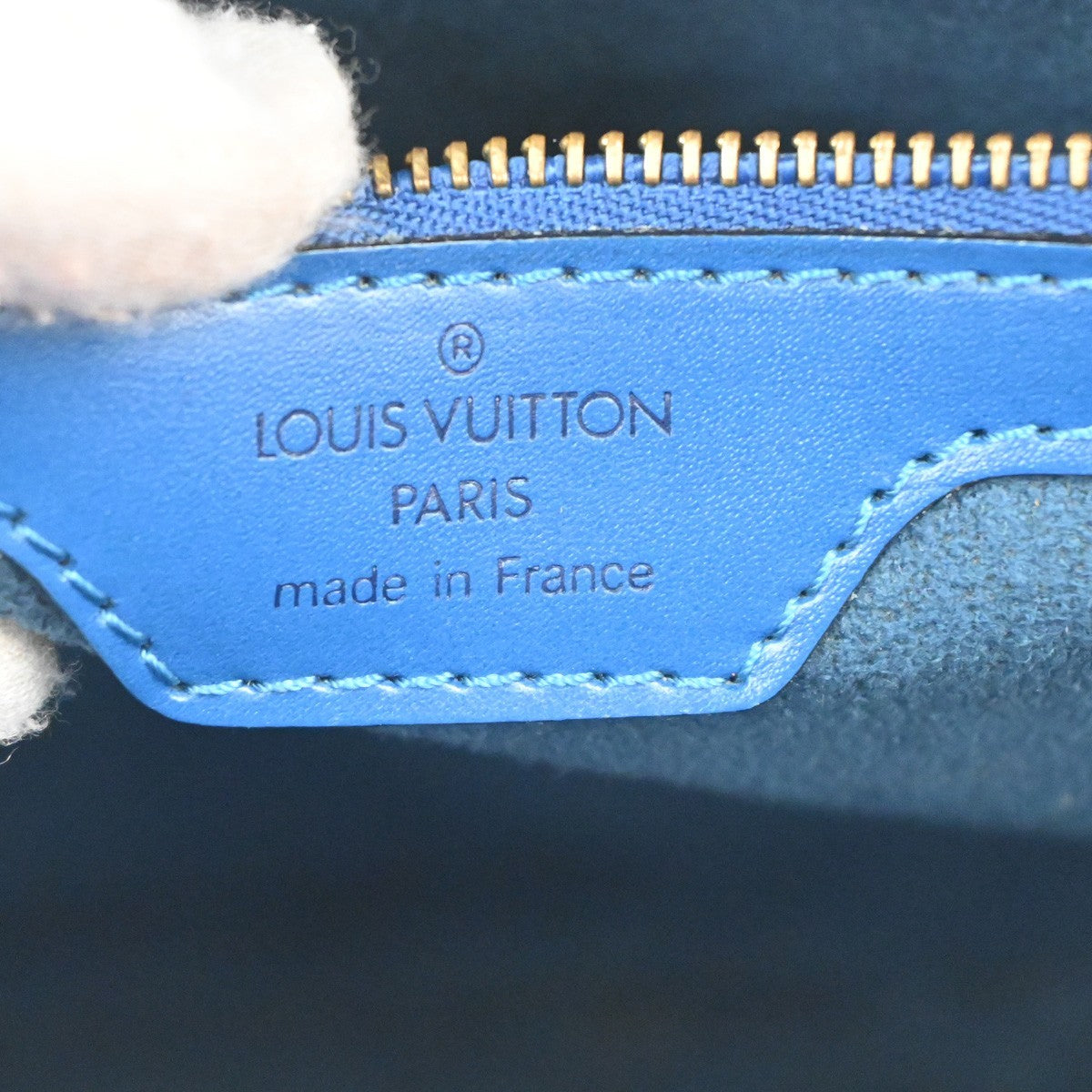LOUIS VUITTON LV Lussac Shoulder Bag Epi Leather Blue France M52285 80MA281
