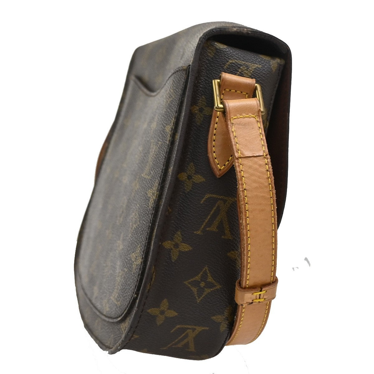 LOUIS VUITTON Saint Cloud GM Shoulder Bag Monogram Leather Brown M51242 86SA034