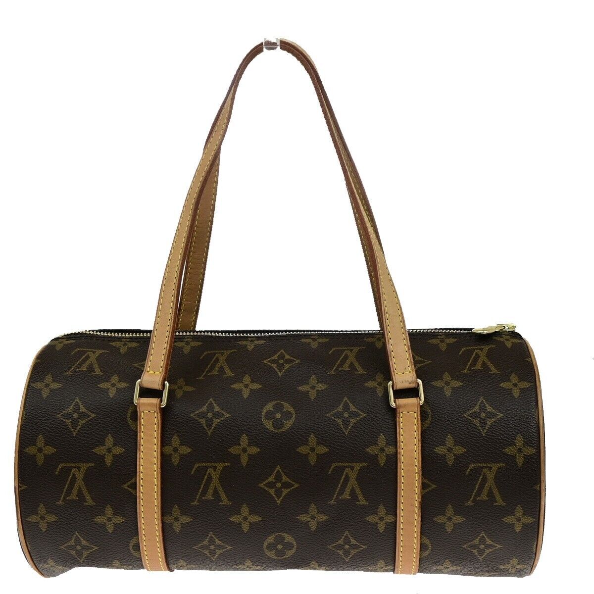 LOUIS VUITTON Logo PAPILLON 30 Hand Bag Monogram Leather Brown M51365 79ED446