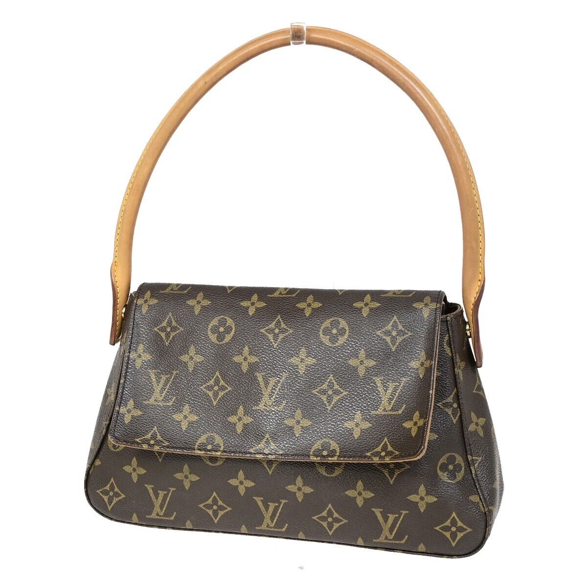 LOUIS VUITTON Mini Looping Hand Bag Monogram Leather Brown France M51147 91FA756