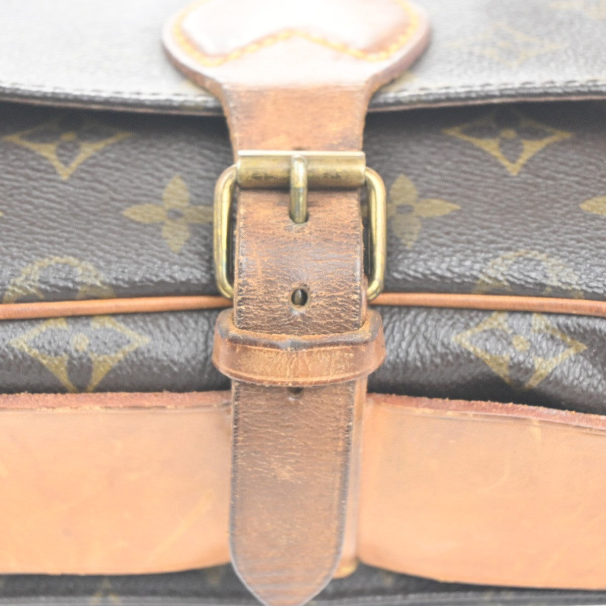 LOUIS VUITTON Cartouchiere MM Shoulder Bag Monogram Leather Brown M51253 31KC706