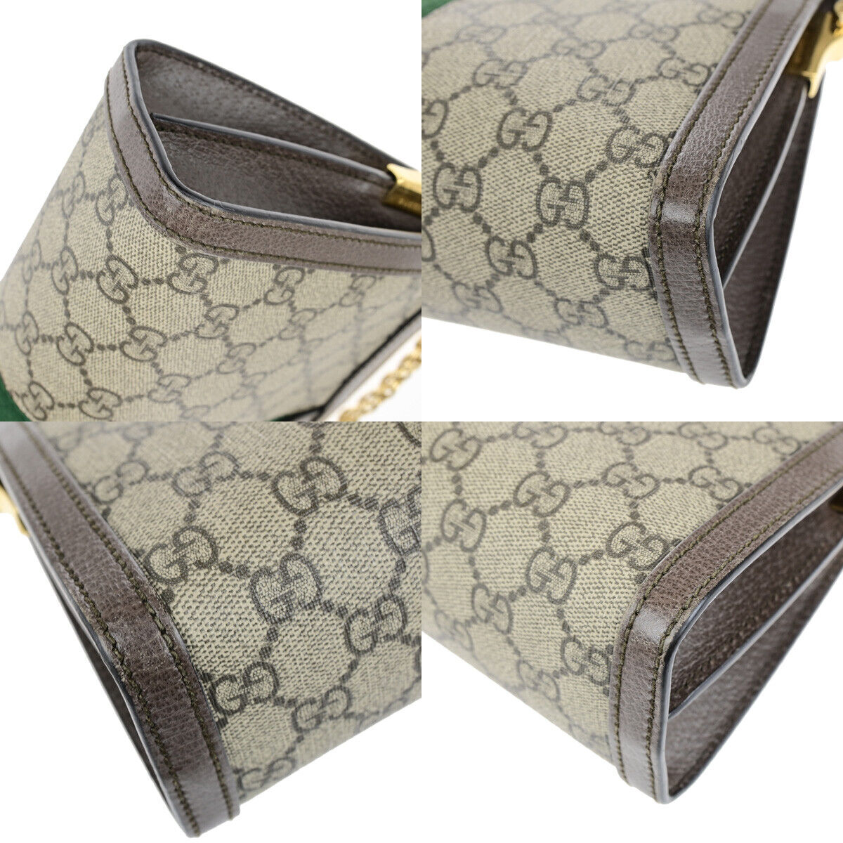 GUCCI Ophidia GG Small 2Way Chain Shoulder Bag Supreme Leather Brown 22YG619