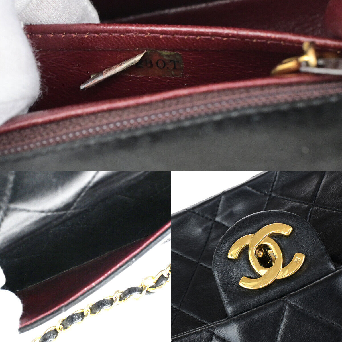 CHANEL CC Mini Matelasse Chain Shoulder Bag Leather Black GHW Vintage 691RK762