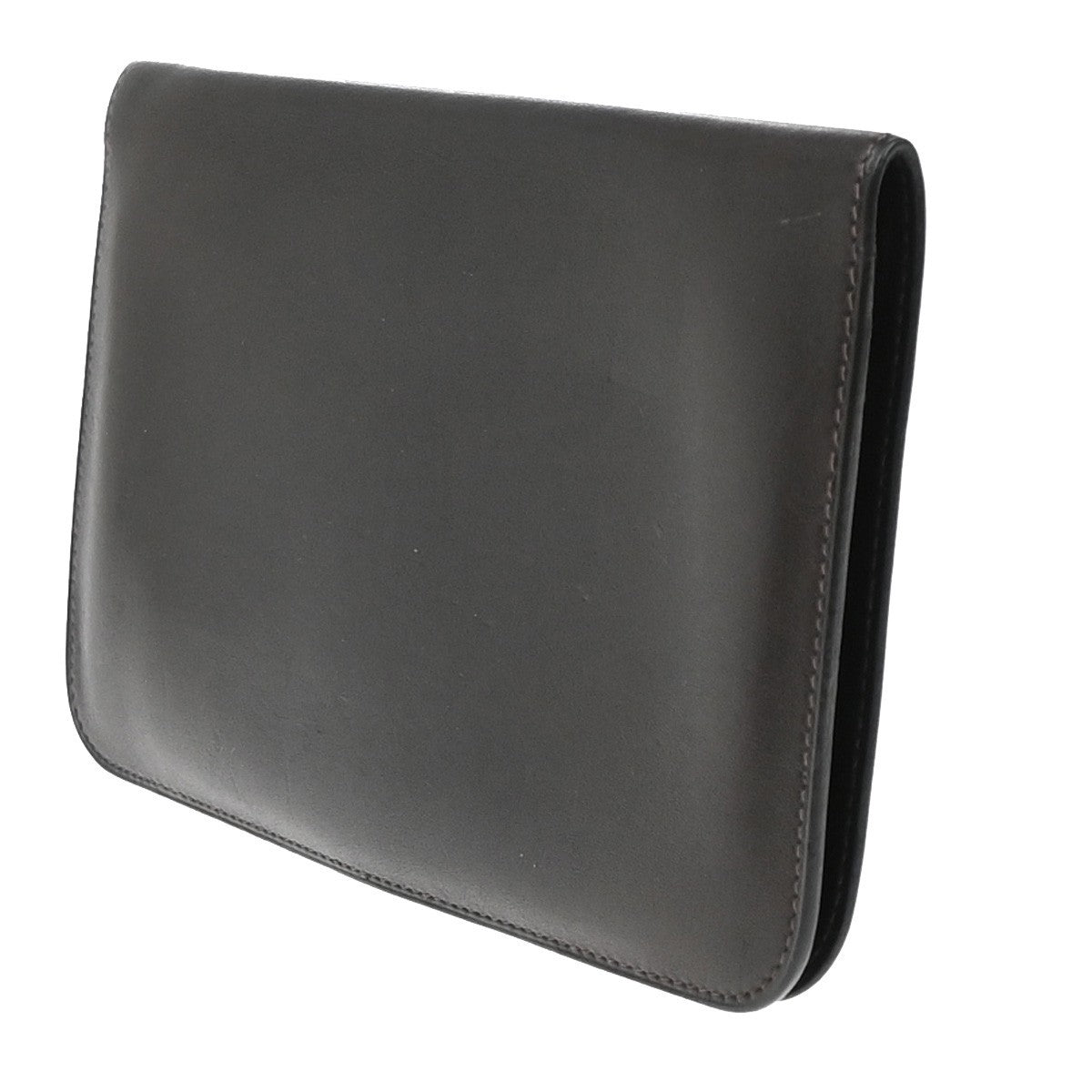 HERMES Logo Dogon GM Long Bifold Wallet Square D Leather Brown SWH 73RF641